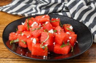 Watermelon Basil Salad – Barefeet within the Kitchen